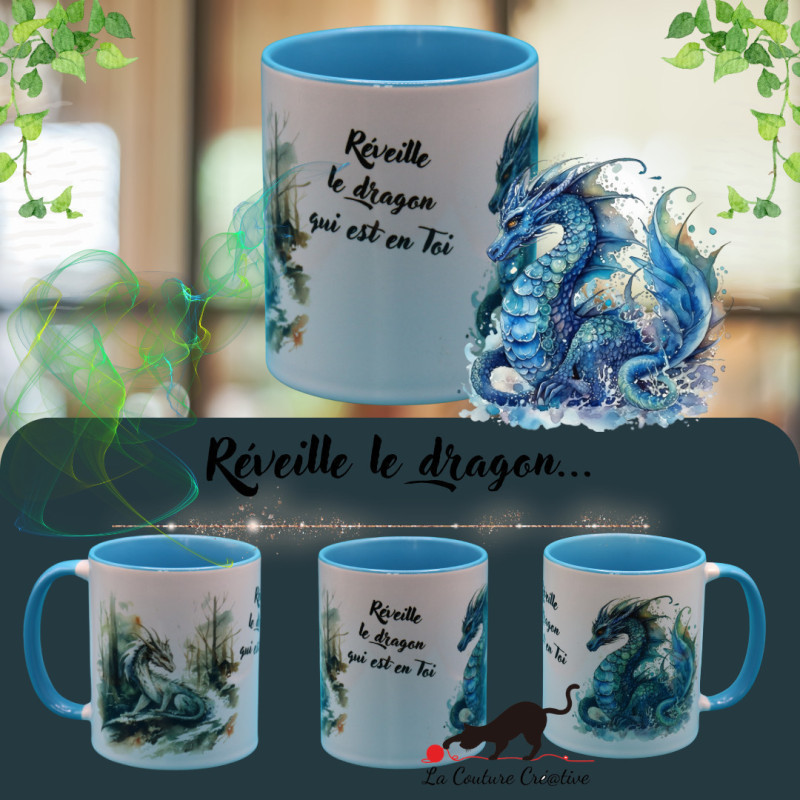 mug dragon bleu
