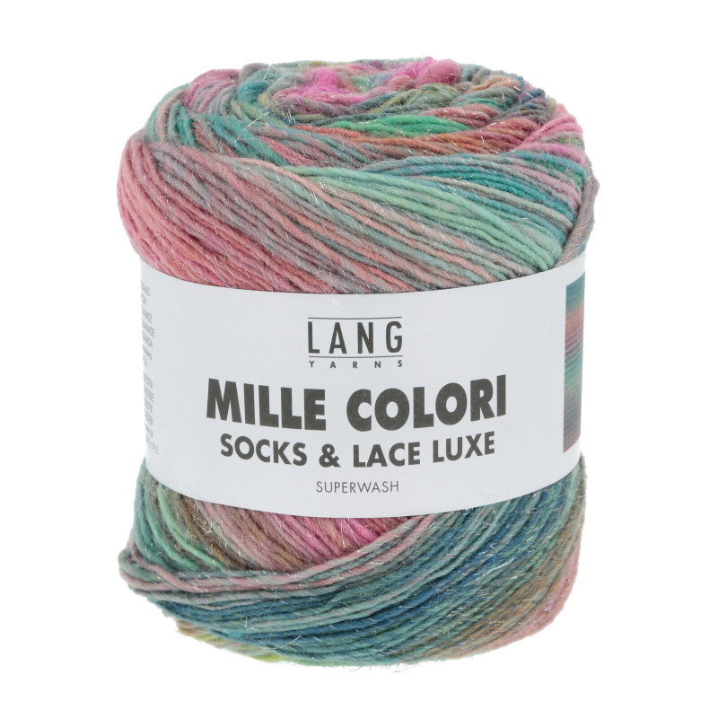 mille colori socks and lace luxe lang yarn 200