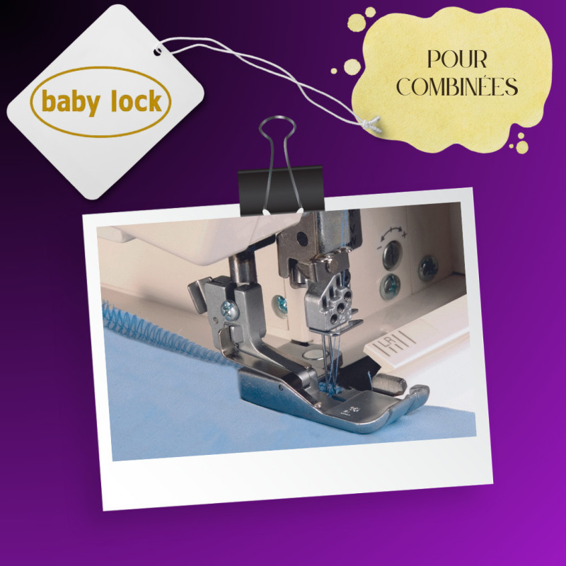 Pied passepoil 3mm pour machine combinées Babylock